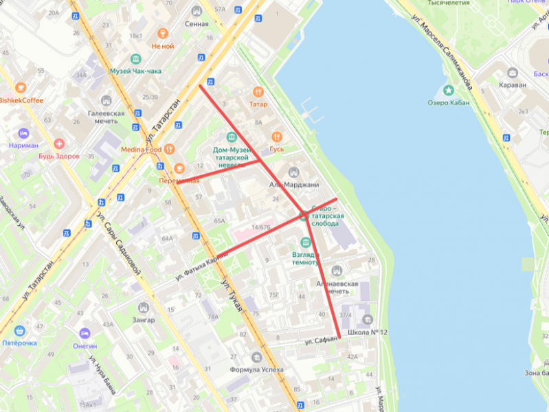 В столице РТ при необходимости ограничат движение транспорта по ряду улиц в Старо-Татарской слободе